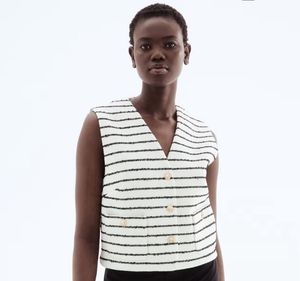Striped Tweed Vest