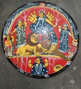 Hand-Painted Durga Artwork