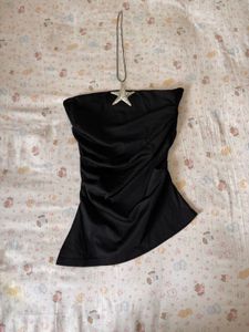 Black Strapless Top