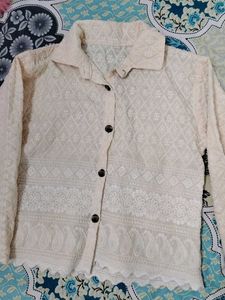Elegant Cream Chikankari Kurta