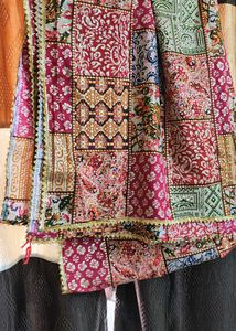 Beautiful Off-White &amp; Pink Patchwork Chaniya Choli