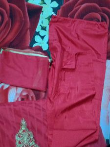 Anarkali Embroidery Work Suit With Pant Dhupatta