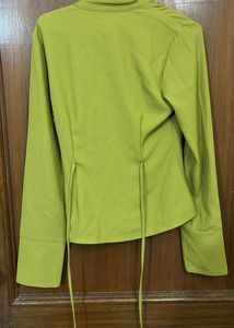 Chic Lime Green Button-Up Shirt