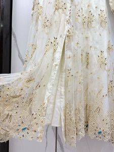 White Embroidered Gown