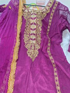 Purple Embroidered Lehenga Choli Set
