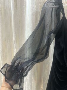 Elegant Black Velvet Dress