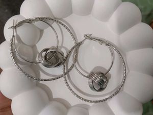 Chic Silver Hoop Earrings