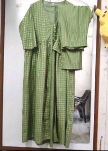 Aks Green Kurta Set with Pants