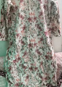 Elegant Floral Kurta &amp; Palazzo Set