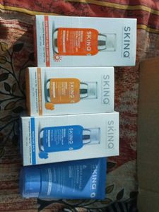 SKINQ Skincare Set - Sun Protect, Vitamin C, Balm,
