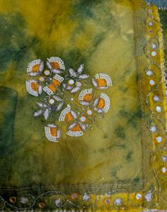 Vibrant Tie-Dye Saree with Embellished Blouse