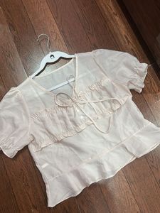 Chic Ruffle Front Peplum Top