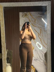Ribbed Tie-Front Crop Top