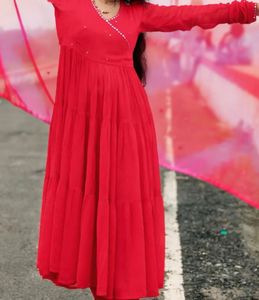 Stunning Red Ethnic anarkali set