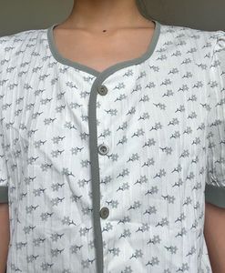 Vintage Floral Button-Up Top