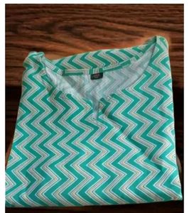 Chic Mint Green Chevron Kurta