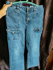 A Denim High Waist Jeans