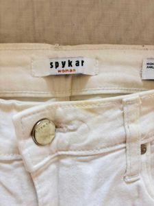 spykar white jeans