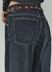 Zara Dark Wash Wide Leg Jeans