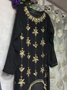 Embellished Black Kurta and sharara