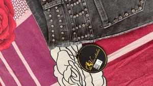 Studded Grey Skinny Jeans