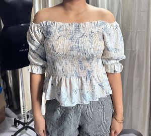Smocked Off-Shoulder Top
