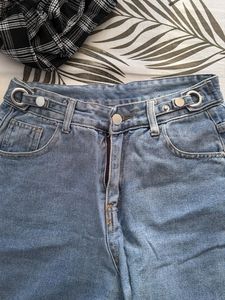 Wide Leg Denim Jeans