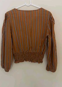 Striped Cropped Blouse