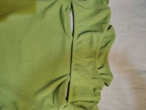 Lime Green Cut-Out Top with thumb hole