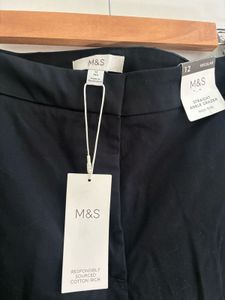 Marks &amp; Spencer Black Straight Trousers