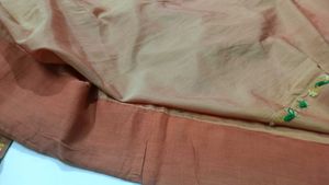 Elegant beige golden silk saree