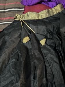 lehanga choli black and brown combination
