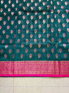 New Elegant Banarasi Saree with blouse piece