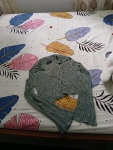 Rib Knit Hollow Out Cardigan Curve &amp; Plus