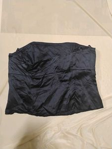 Embroidered Black Tube Corset Top
