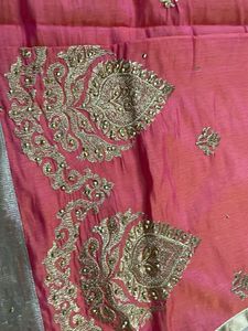 Beautiful Embroidered Silk Saree