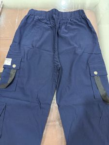 Navy Blue Cargo Jogger Pants