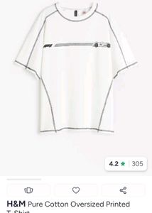 H&M Oversized F1 Graphic Tee