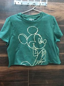 Disney Green Crop Top