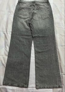 H&amp;M Grey Wide Leg Highwaist Jeans size : 32