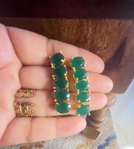 Elegant Emerald Necklace &amp; Earring Set