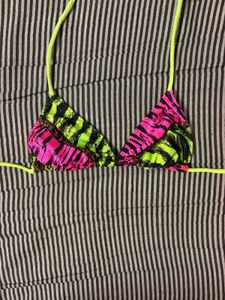 Vintage Zebra Print Bikini Top