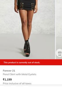 Pencil Skirt with Metal Eyelets