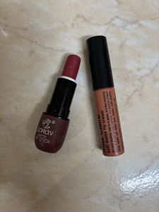 2 Matte Lipsticks - Red & Nude