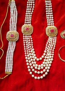 Pink Pearl Choker Jwellery Sets