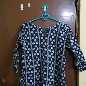 Blue &amp; White Ethnic Kurta Set