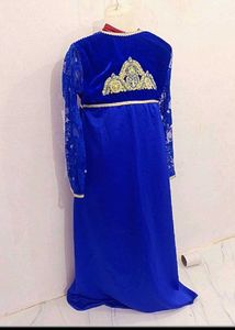 Royal Blue Embroidered  Gown