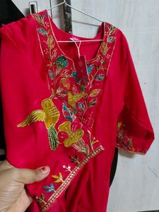 Beautiful Pink Kurta Set with Embroidery