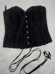 Black Vintage Corset Bustier