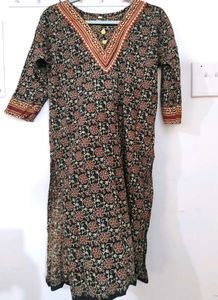 Floral Print Cotton Kurta